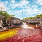 Pogled na Caño Cristales – šarena reka u Kolumbiji tokom sezone boja